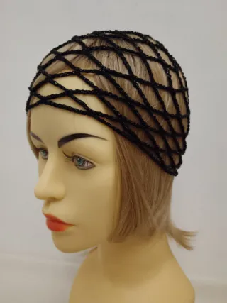 Cuffia rete nera lurex