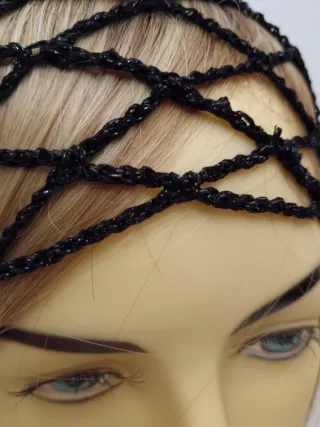 Cuffia rete nera lurex