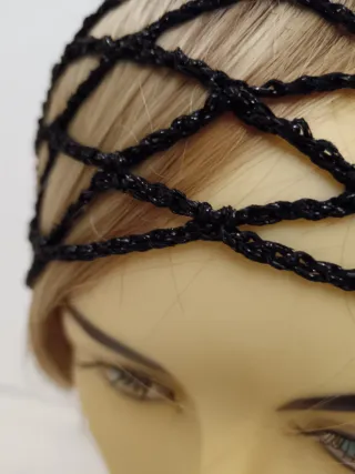 Cuffia rete nera lurex