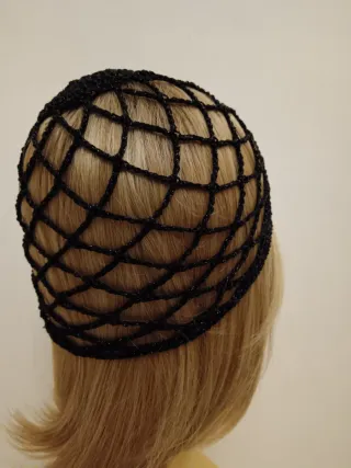 Cuffia rete nera lurex