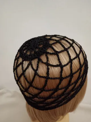 Cuffia rete nera lurex