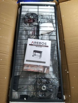 Jardinera Arebos con ruedas 108x51x80 cm