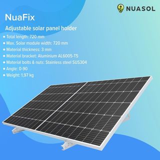 NuaSol Soporte Panel Solar Ajustable 4 uds.