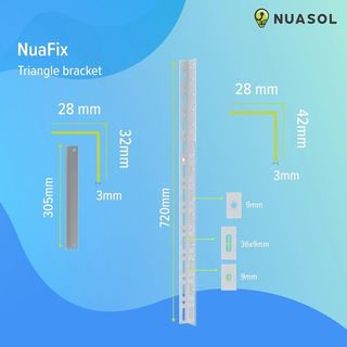 NuaSol Soporte Panel Solar Ajustable 4 uds.
