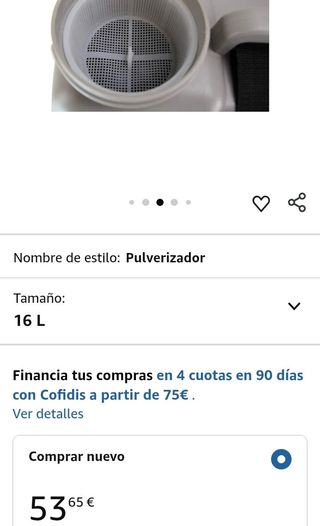 Bellota Pulverizador con Mochila, 16 litros