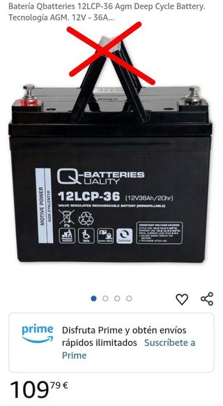 Batería Qbatteries 12LCP36 A !SIN MANGO!