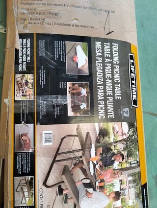 LIFETIME Mesa con bancos plegable