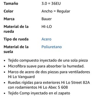 Patines Hockey Bauer Talla 3.0 (36EU)