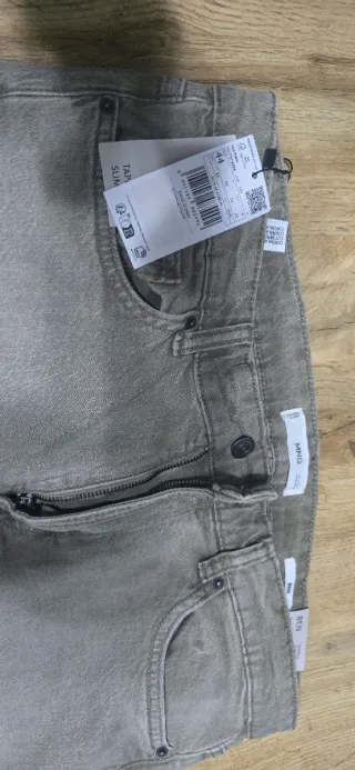 Pantalón Mango Hombre Gris