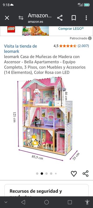 Casa muñecas madera