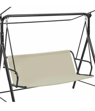 Columpio de jardín beige y negro. Precio negociabl