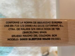 Minicuna Colecho Doco + Colchón + Ropa