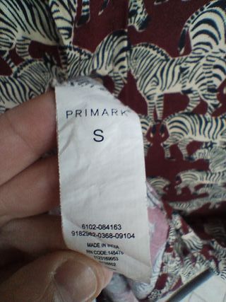 Camicia Primark Slim Fit Stampa Zebre Tg S