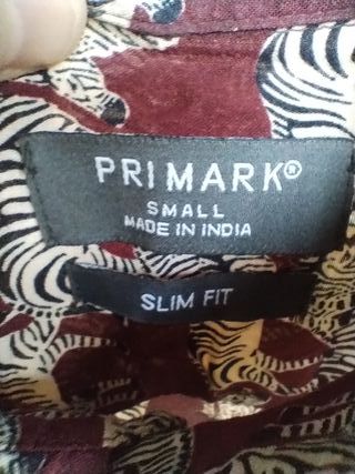 Camicia Primark Slim Fit Stampa Zebre Tg S