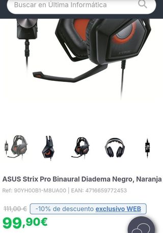 ASUS Strix Pro Auriculares Gaming multiplataforma