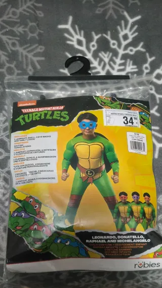 Disfraz Tortuga Ninja Talla 9-10 años