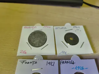 Lote monedas Francia 1921-1954