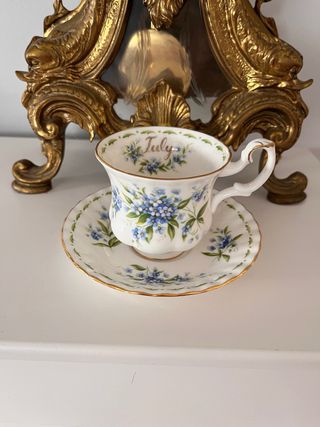 Taza y platillo de porcelana de Royal Albert