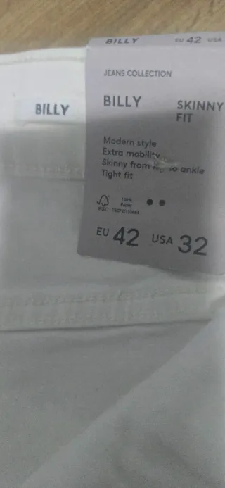 Pantalón Mango Blanco Hombre