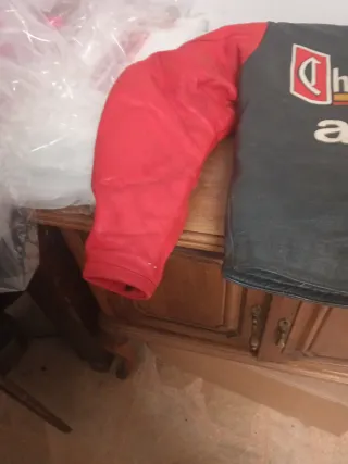 Chaqueta Moto Chesterfield Aprilia Negra Roja