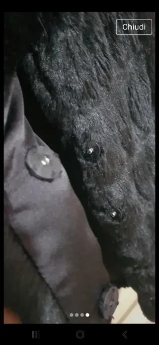 Pelliccetta donna nera con cappuccio