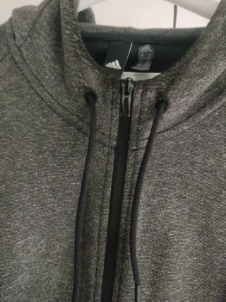 Sudadera Adidas Gris con Cremallera