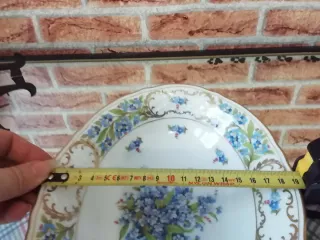 Piatto Schumann porcellana decorato fiori