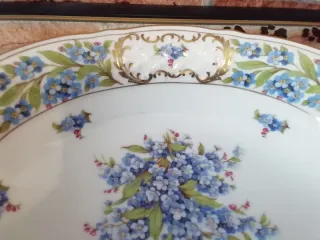 Piatto Schumann porcellana decorato fiori