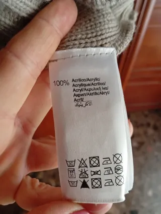 Vestido de punto invierno beige talla única