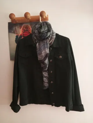 Chaqueta tejana negra