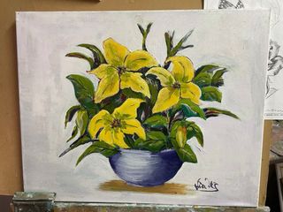 Pinturas al óleo flores