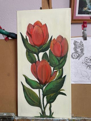 Pinturas al óleo flores