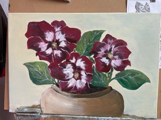 Pinturas al óleo flores