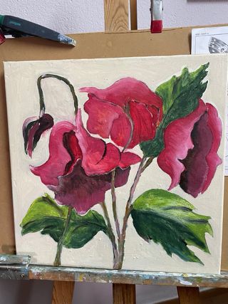 Pinturas al óleo flores