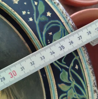 Antiguo plato hojalata litografía