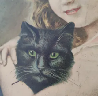 Antiguo plato hojalata litografía