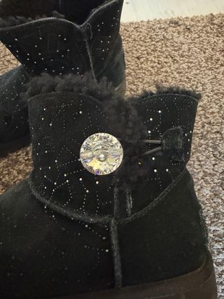 Botas UGG Negras con Brillo