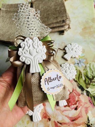 Set sacchetti juta e gessetti profumati