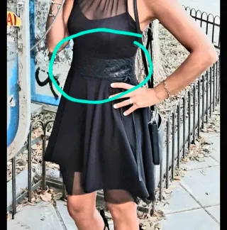 Cinturón de encaje negro