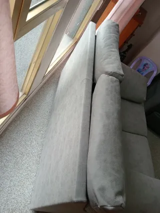 Sofá de 2 plazas beige/gris