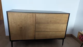 Cómoda Sklum Madera y  Negra 117*40