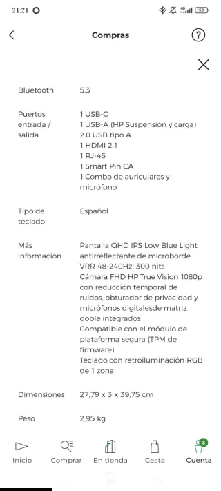 Portátil Gaming HP Omen Ryzen 9