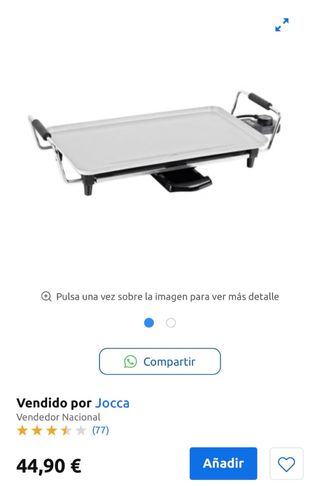 Plancha de cocina eléctrica Jocca