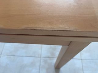 Mesa de cocina extensible de madera