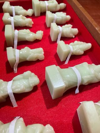 Ajedrez Chino Madera Jade y Madera Oscura