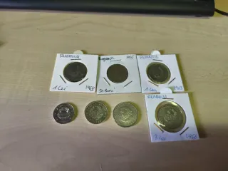 Conjunto 7 monedas Rumanía.