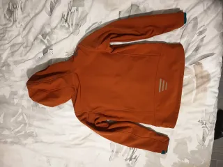 Cortavientos niño impermeable naranja, 10 años