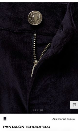 Pantalón terciopelo Mango negro Categoria teen