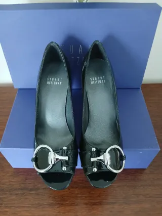 Zapatos Stuart Weitzman Negros Tacón Hebilla
