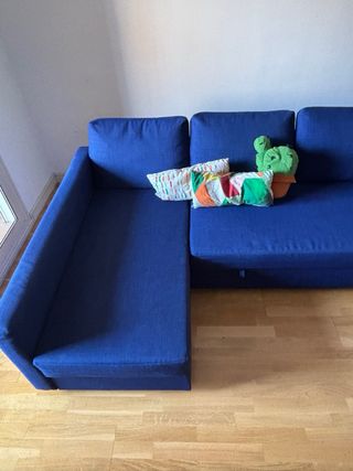 Sofá Chaise Longue Azul Ikea